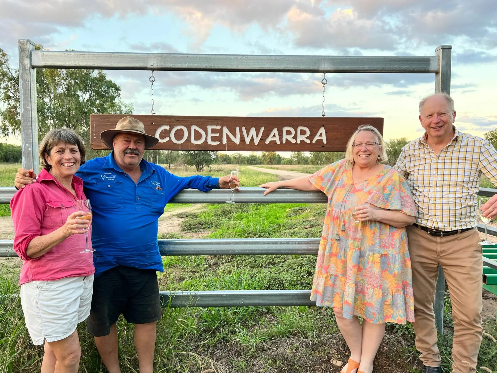 The McCosker family together on the property